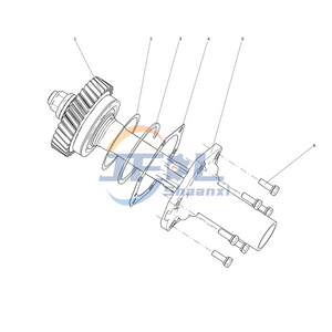  Les syst&egrave;mes de transmission de camion de Howo partie l'arbre d'entr&eacute;e AC22090200106 et l'assemblage de couvercle d'extr&eacute;mit&eacute;