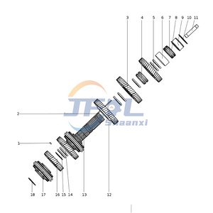  Bộ phận hệ thống xe tải l&aacute;i xe tải Howo AC22090400105 Lắp r&aacute;p trục ch&iacute;nh (Răng mịn v&agrave; cao) 