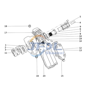 Bộ phận hệ thống xe tải l&aacute;i xe tải Howo AZ220321000028 lắp r&aacute;p đầu v&agrave;o nắp nhỏ